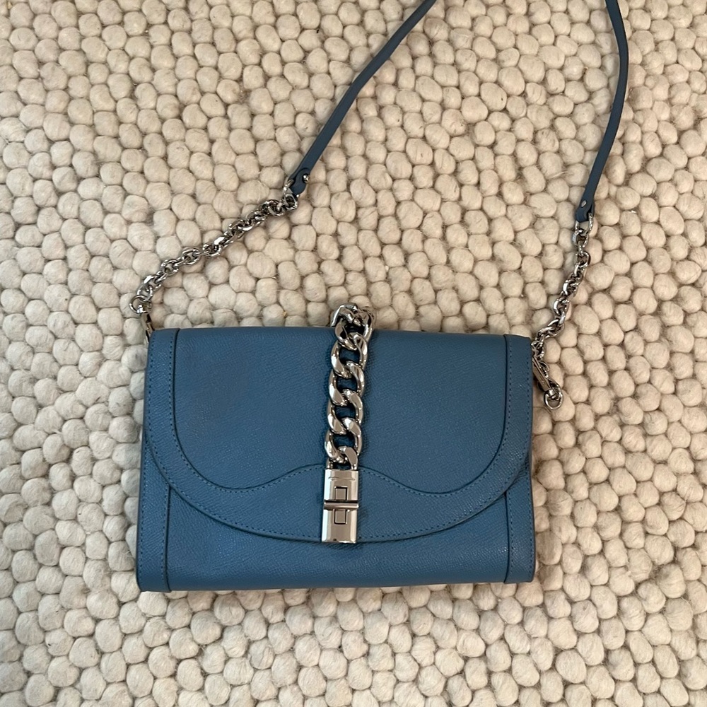 Rebecca Minkoff Blue Chain Pebbled Crossbody